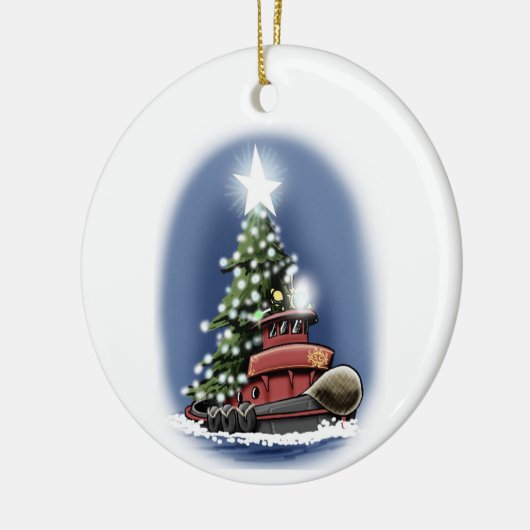 kerstboomkuip keramisch ornament (Links)