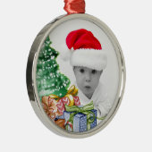kerstboomkunst Aangepaste foto Metalen Ornament (Rechts)