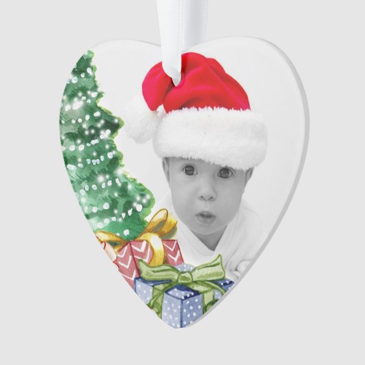 kerstboomkunst Aangepaste foto Ornament (voorkant)