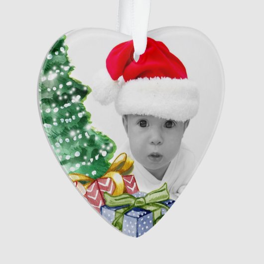 kerstboomkunst Aangepaste foto Ornament (voorkant)