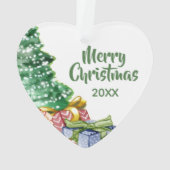 kerstboomkunst Aangepaste foto Ornament (achterkant)