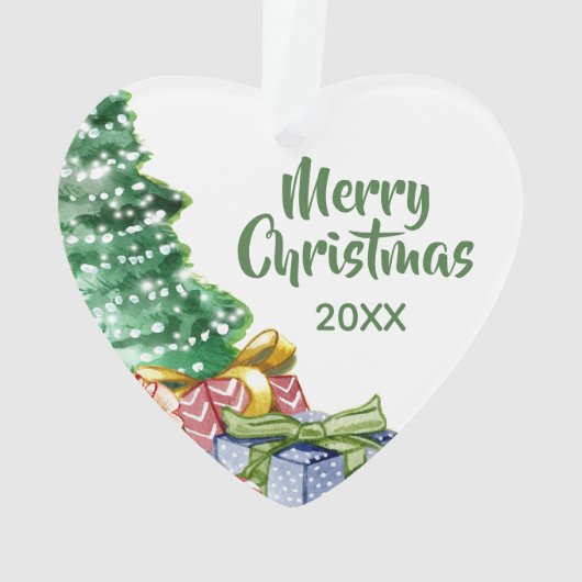 kerstboomkunst Aangepaste foto Ornament (achterkant)