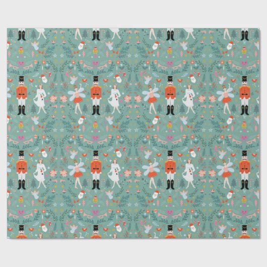 kerstboomkunst cadeaupapier (Vlak)