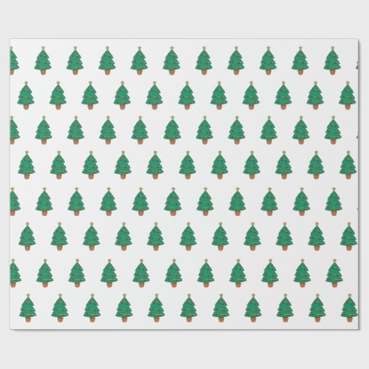 kerstboomkunst cadeaupapier (Vlak)