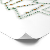 Kerstboomkunst Druk horizontaal licht af Poster (Hoek)