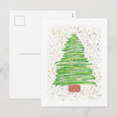 kerstboomkunst feestdagenkaart (Voorkant / Achterkant)