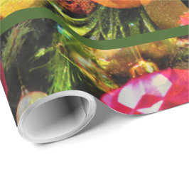 kerstboomkunst Groene grens charmant Cadeaupapier