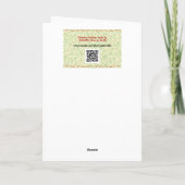 kerstboomkunst in Aqua Blue Kaart (Achterkant)