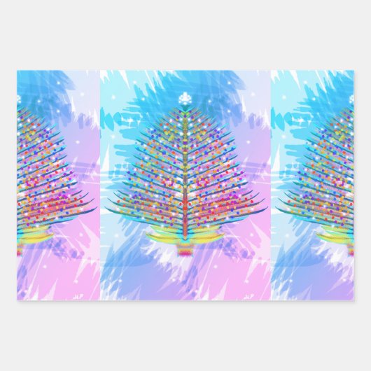 kerstboomkunst inpakpapier vel (Voorkant)