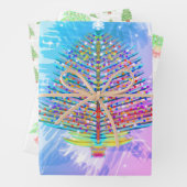 kerstboomkunst inpakpapier vel (In situ)