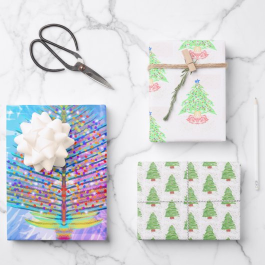 kerstboomkunst inpakpapier vel (Voorkant)