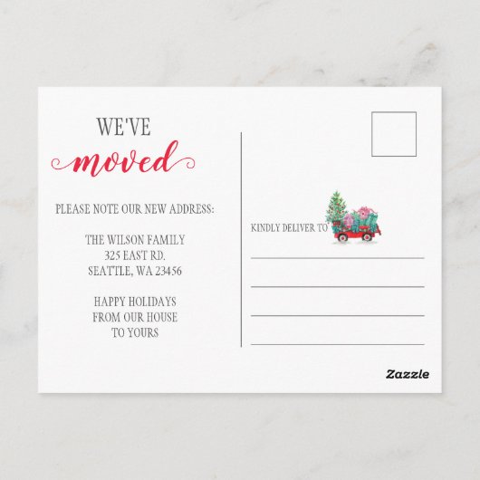 Kerstboomkunst We hebben vakantiebeweging verplaat Briefkaart (Achterkant)