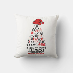 Kerstboomkussen met code - Romantisch cadeau Kussen