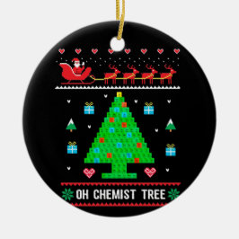 kerstboomkwekerij met chemie keramisch ornament