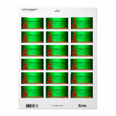 Kerstboomlabel met lint etiket (Full Sheet)