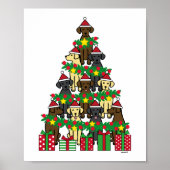 kerstboomlabradors poster (Voorkant)