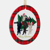 kerstboomlabradors schilderen keramisch ornament (Rechts)