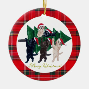 kerstboomlabradors schilderen keramisch ornament