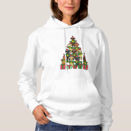 kerstboomlabradors Vier Hoodie