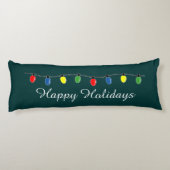 Kerstboomlampjes body kussen met aangepaste tekst (Achterkant)
