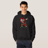 kerstboomlampjes die de kerstman afbreken, voor ke hoodie (Voorkant volledig)