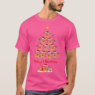 kerstboomlampjes met cricketkerstbomen t-shirt