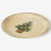 Kerstboomland Traditioneel eenvoudig Papieren Bordje (Gekanteld)