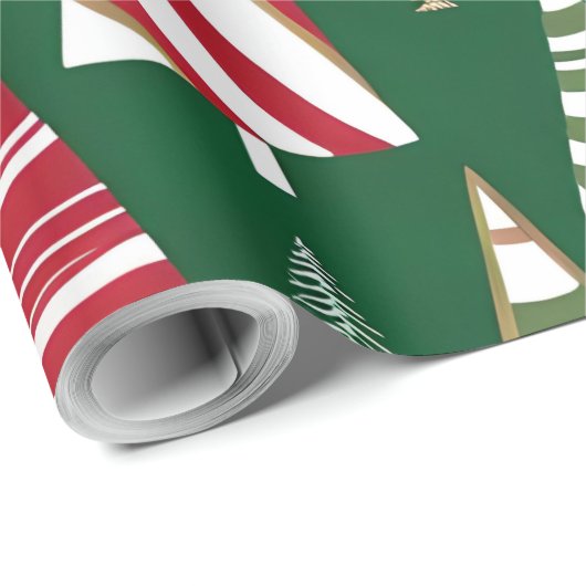kerstboomlandinpakpapier cadeaupapier (Rol Hoek)