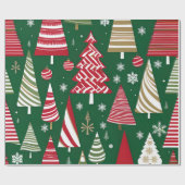 kerstboomlandinpakpapier cadeaupapier (Vlak)
