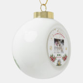 kerstboomlantaarn in het liefhebben van geheugenfo keramische bal ornament (Links)