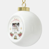 kerstboomlantaarn in het liefhebben van geheugenfo keramische bal ornament (Rechts)