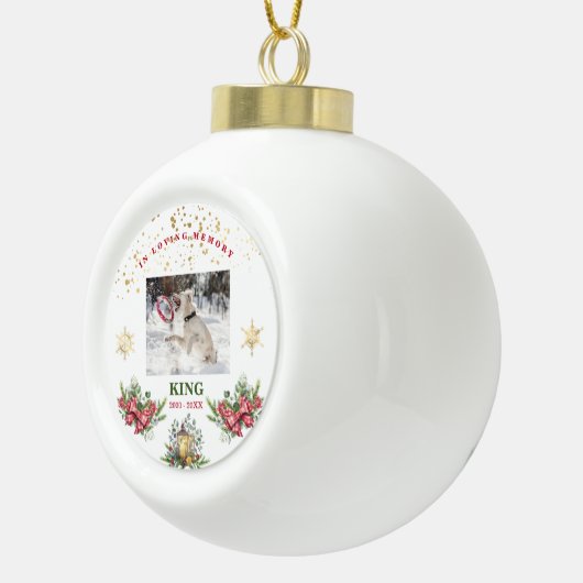 kerstboomlantaarn in het liefhebben van geheugenfo keramische bal ornament (Rechts)