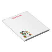 kerstboomlaptop voor Snowman Notitieblok (Schuin)