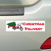 kerstboomlevering bumpersticker (Op auto)