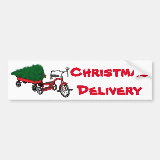 kerstboomlevering bumpersticker (Voorkant)