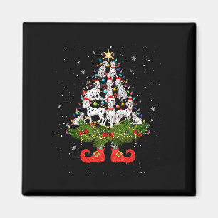 Kerstboomlichten Schattige Santa Hat Hondenliefheb Magneet