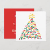 kerstboomliefje met kerstkerstkaart feestdagenkaart (Voorkant / Achterkant)