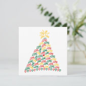 kerstboomliefje met kerstkerstkaart feestdagenkaart (Staand voorkant)