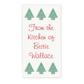 kerstboomlijn etiket (Voorkant)