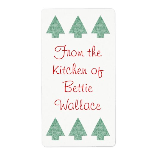 kerstboomlijn etiket (Voorkant)
