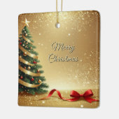 Kerstboomlinten Kerstversiering Keramisch Ornament (Links)