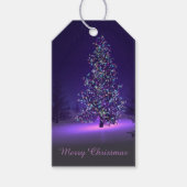 kerstboomLite in de sneeuw Cadeaulabel (Voorkant)