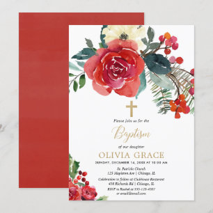 kerstboomluik met waterverf florale elegant kaart