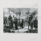 Kerstboommarkt in Augustusplatz Feestdagenkaart (Voorkant)