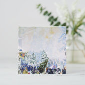 Kerstboommarkt in Rusland (Boris Kustodiev) Kaart (Staand voorkant)