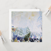 Kerstboommarkt in Rusland (Boris Kustodiev) Kaart (Voorkant / Achterkant in situ)