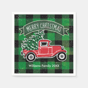 kerstboomnaam groene buffelplaat servet