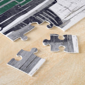  kerstboomnaam groene vrachtwagen Rustic Legpuzzel (Zijkant)