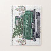  kerstboomnaam groene vrachtwagen Rustic Legpuzzel (Verticaal)