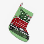  kerstboomnaam rode vrachtwagen kleine kerstsok (Voorkant (Hangend))